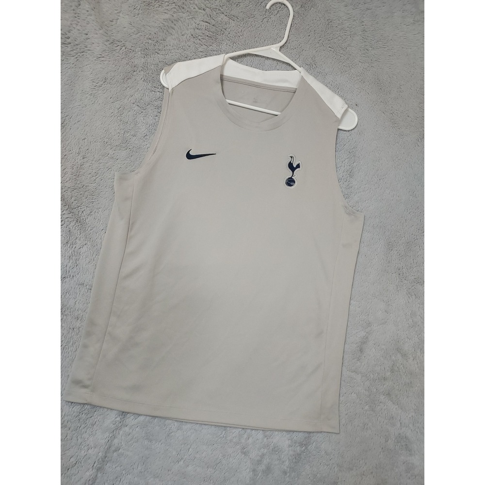 Tottenham Hotspur Shirt Mens Large Nike Soccer Strike Training Tank Top Gray L